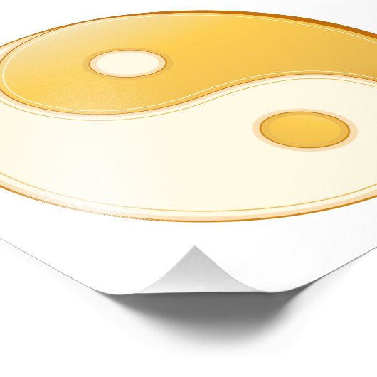 Taoïssymbool Foto Afdruk (Hoek)