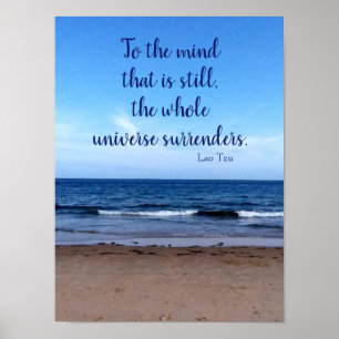 Taoist Quote Beach-foto Poster