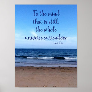 Taoist Quote Beach-foto Poster