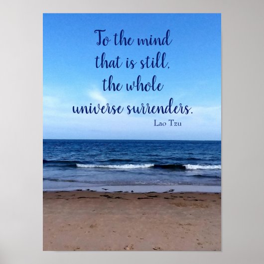 Taoist Quote Beach-foto Poster (Voorkant)