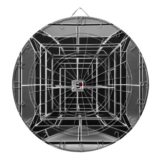 Taoïst tesseract lichaam fractaal drie punt perspe dartbord (Voorkant)