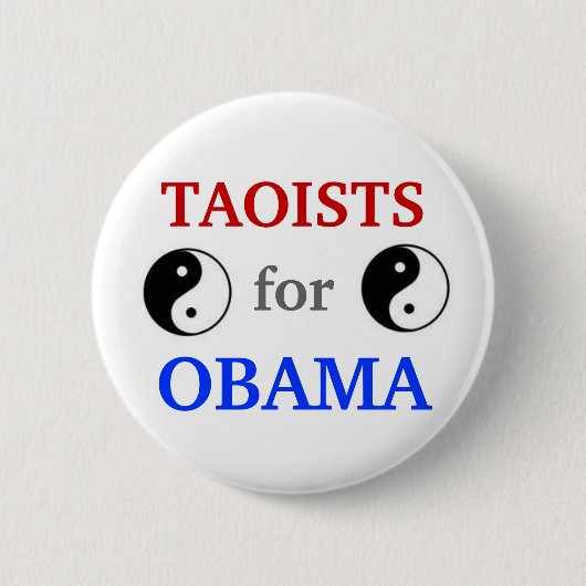 Taoïsten voor de knop Obama 2012 Ronde Button 5,7 Cm (Voorkant)