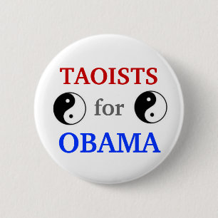 Taoïsten voor de knop Obama 2012 Ronde Button 5,7 Cm