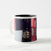 Taoïstische robe met Tai Chi Yin en Yang Tweekleurige Koffiemok (Voorkant links)