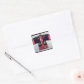 Taoïstische robe met Tai Chi Yin en Yang Vierkante Sticker (Envelop)