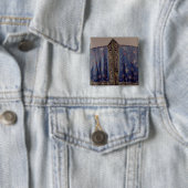 Taoïstische robe van een imperiale tempel vierkante button 5,1 cm (In situ)
