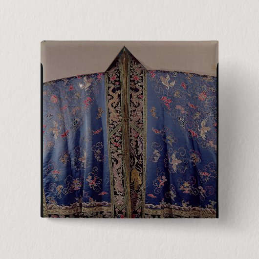 Taoïstische robe van een imperiale tempel vierkante button 5,1 cm (Voorkant)
