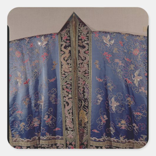 Taoïstische robe van een imperiale tempel vierkante sticker (Voorkant)