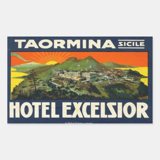 Taorimina Sicily Hotel Excelsior Rechthoekige Sticker (Voorkant)