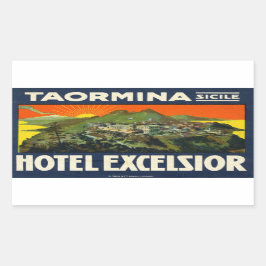 Taorimina Sicily Hotel Excelsior Rechthoekige Sticker
