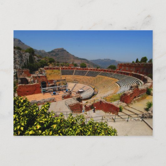 Taormina amphitheater 1 briefkaart (Voorkant)