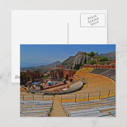 Taormina amphitheater 2 briefkaart (Voorkant / Achterkant)