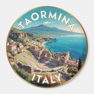 Taormina Italië Ionische Kust Scène 🌊 Magneet