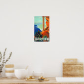 Taormina Italië Poster van het vintage-reizen (Keuken)