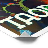 Taormina Italië Poster van het vintage-reizen (Hoek)