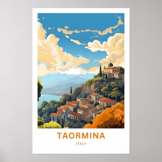 Taormina Italië Reisprint Poster (Voorkant)