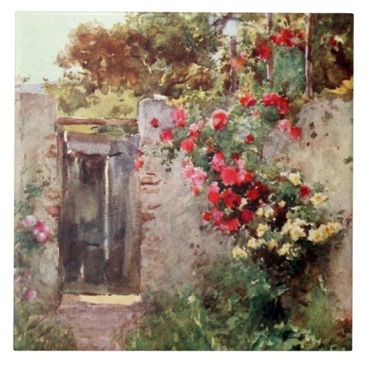 Taormina Italy Flowers 1918 Tegeltje (Voorkant)