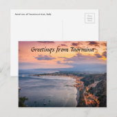 Taormina op het Briefkaart Dusk (Voorkant / Achterkant)
