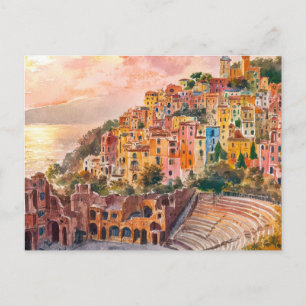 Taormina, Sicilië  schilderkunst Briefkaart