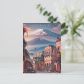 Taormina, Sicilië Stylist Schilderij Briefkaart (Staand voorkant)