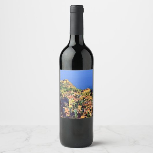 TAORMINA - Sicilië - Wijn Etiket (Voorkant)