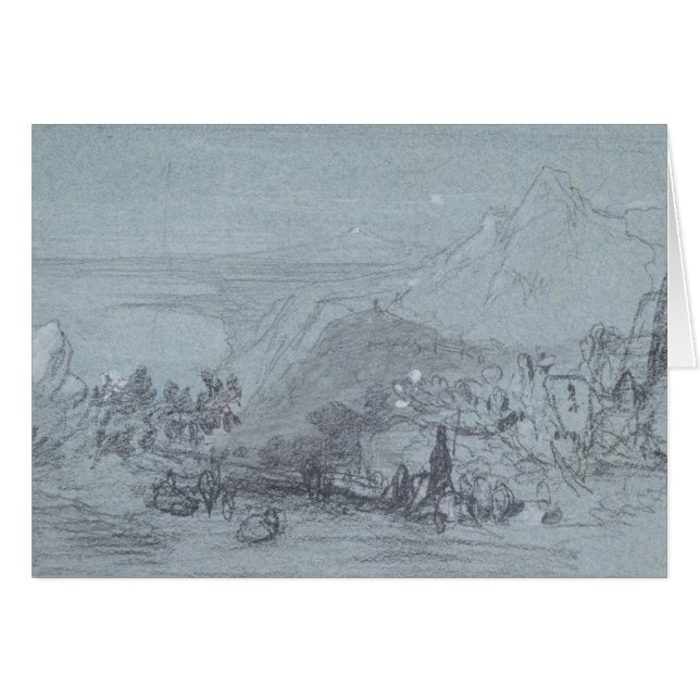 Taormina, uit de "Uitzichten van Sicilië" (krijk e (Voorkant Horizontaal)