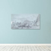 Taormina, uit de "Uitzichten van Sicilië" (krijk e Canvas Afdruk (Insitu (Houten vloer))