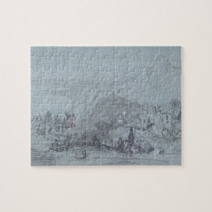 Taormina, uit de "Uitzichten van Sicilië" (krijk e Legpuzzel