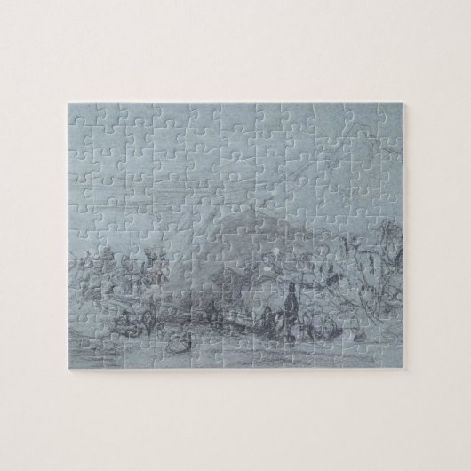 Taormina, uit de "Uitzichten van Sicilië" (krijk e Legpuzzel (Horizontaal)