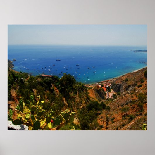 Taormina uitzicht 1 poster (Voorkant)