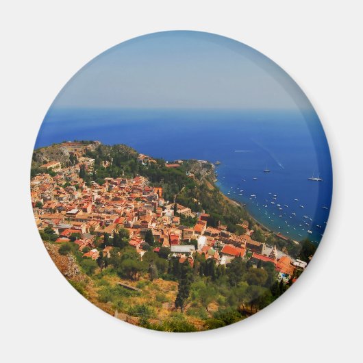 Taormina uitzicht 2 magneet (Voorkant)