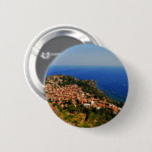 Taormina uitzicht 2 ronde button 5,7 cm (Voorkant /achterkant)
