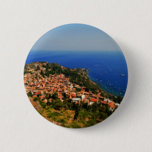 Taormina uitzicht 2 ronde button 5,7 cm