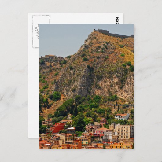 Taormina uitzicht 5 briefkaart (Voorkant / Achterkant)