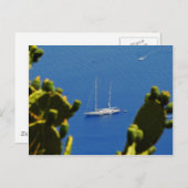 Taormina-zeilboot Briefkaart (Voorkant / Achterkant)
