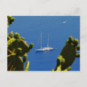Taormina-zeilboot Briefkaart (Voorkant)
