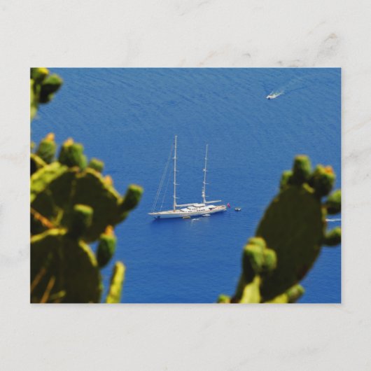 Taormina-zeilboot Briefkaart (Voorkant)