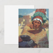 Taos Indian Holding a Water Jug van Blumenschein (Voorkant / Achterkant)