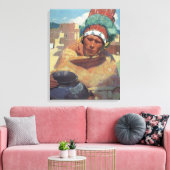 Taos Indian Holding a Water Jug van Blumenschein Canvas Afdruk (Insitu (Woonkamer))