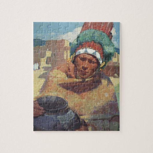 Taos Indian Holding a Water Jug van Blumenschein Legpuzzel (Verticaal)