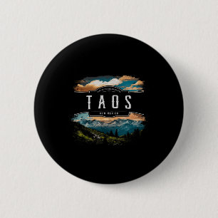 Taos Mountains New Mexico Wandelen Buiten Vintage Ronde Button 5,7 Cm