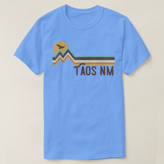 Taos New Mexico 70s 80s Retro Style  Distre T-shirt (Design voorkant)