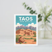  Taos New Mexico Briefkaart (Staand voorkant)
