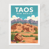  Taos New Mexico Briefkaart (Voorkant)