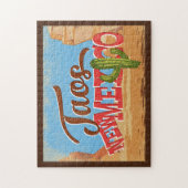 Taos New Mexico Cartoon Desert Vintage Travel Legpuzzel (Verticaal)