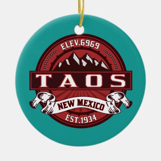 Taos New Mexico East 1934 Christmas Ornament (Voorkant)