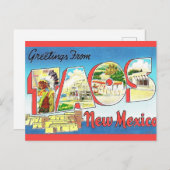 Taos New Mexico Groet Briefkaart (Voorkant / Achterkant)