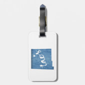 Taos New Mexico houtnerf Bagagelabel (Achterkant verticaal)