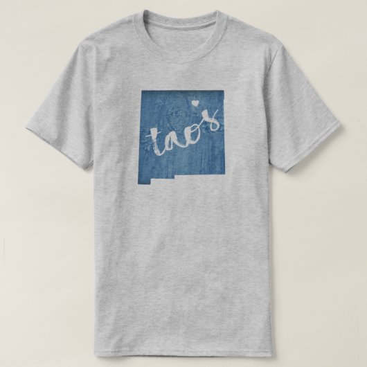 Taos New Mexico Houtnerf T-shirt (Design voorkant)