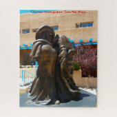 Taos New Mexico.Kerstgroet Legpuzzel (Verticaal)